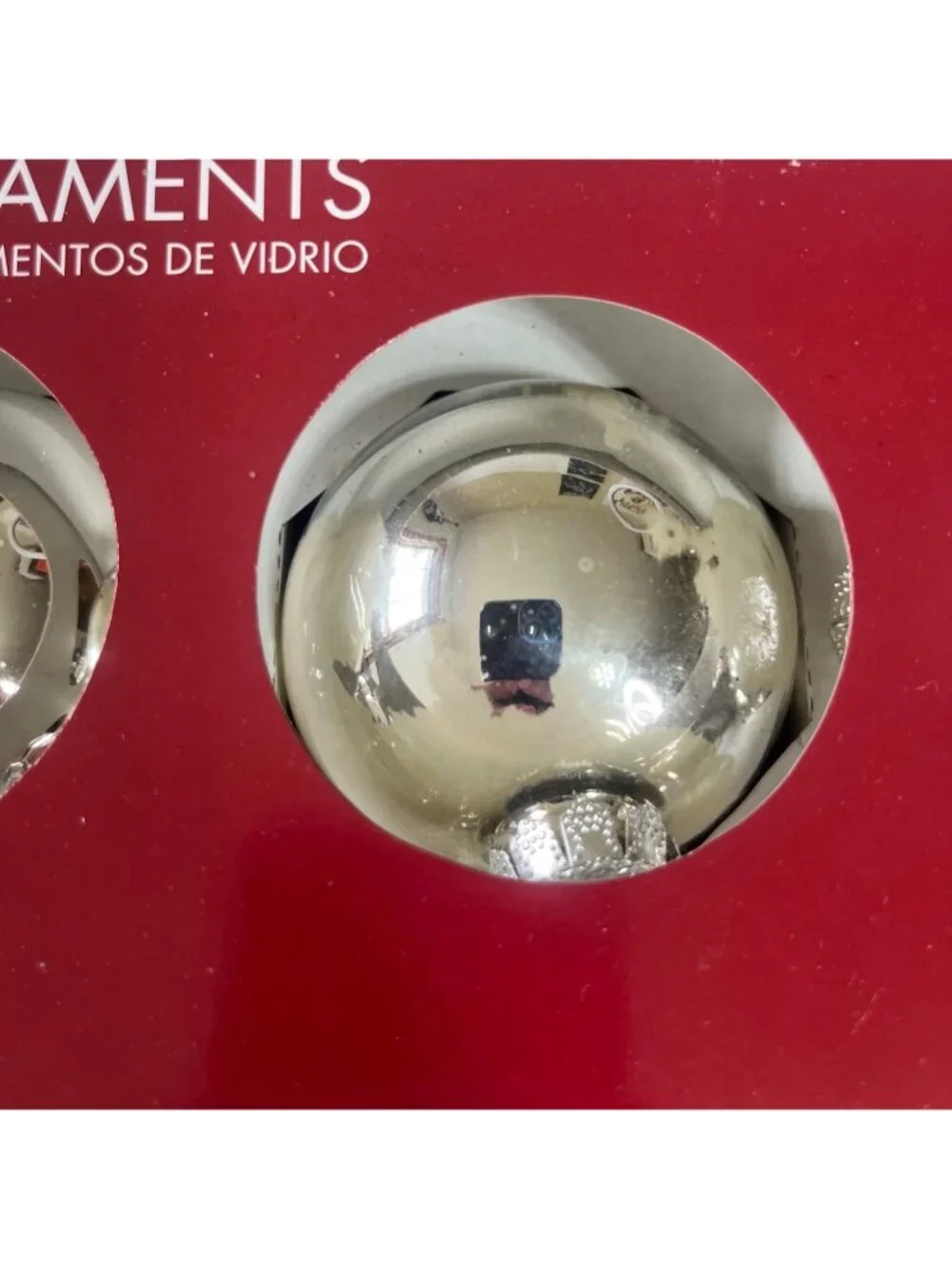 Holiday Time 10 Silver Glass Ornaments Christmas Tree Decoration